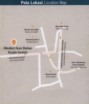 Peta Lokasi Medan Ikan Bakar Kuala Kedah, Klik Untuk Besarkan Imej